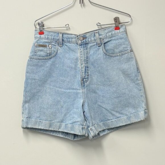 Calvin Klein Womens Size 10 Cuff Short Enzyme Wash Denim Shorts Vintage 90s - Picture 12 of 12